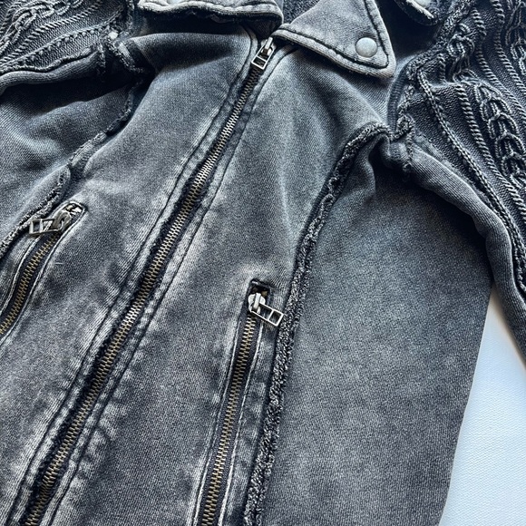 Rare Free People Moto Dolman Jacket L - Picture 6 of 7